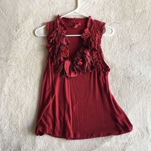 ANTHROPOLOGIE ONE SEPTEMBER Tank with Roses